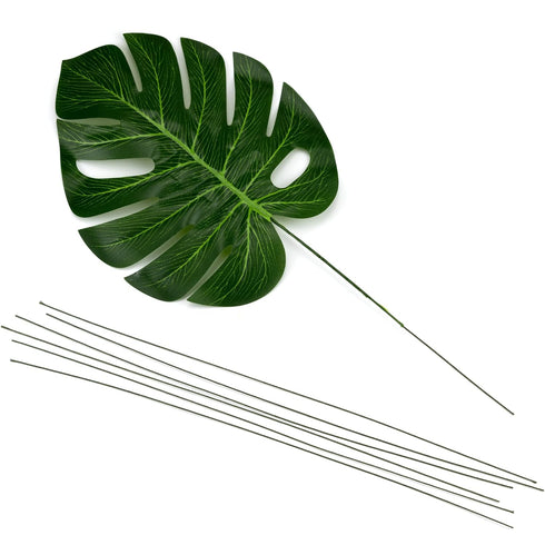 200 Pieces Dark Green Floral Stem Wire 14 Inch Stem Wire Flower Making Accessory Florist Wire for Crafts Flower Arrangement Stem Wrapping DIY Bouq...