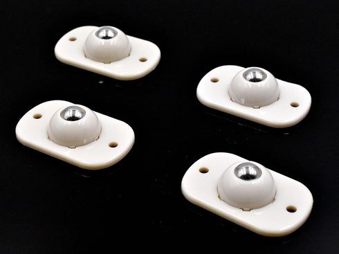 4Pcs Self Adhesive Caster Wheels Mini Swivel Wheels Stainless Steel Paste Universal Wheel 360 Degree Rotation Sticky Pulley for Bins Bottom Storag...