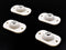 4Pcs Self Adhesive Caster Wheels Mini Swivel Wheels Stainless Steel Paste Universal Wheel 360 Degree Rotation Sticky Pulley for Bins Bottom Storag...