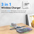 DREU 3 in 1 Wireless Charging Station, Foldable Charging Pad, Compatible with MagSafe for Multiple Devices for iPhone 15/14/13/12/11/XS/Pro Max/X/...