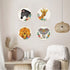ORIGACH 4 Pcs Wild Animal Embroidery Starters Kit for Beginners, Zebra Lion Elephant Giraffe Embroidery Stitch Practice kit Include Embroidery Clo...