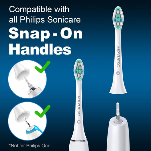 MRYUESG Replacement Toothbrush Heads for Philips Sonicare Replacement Heads, 10 Pack, Electric Tooth-Brush Head Compatible with Phillips Sonic Car...