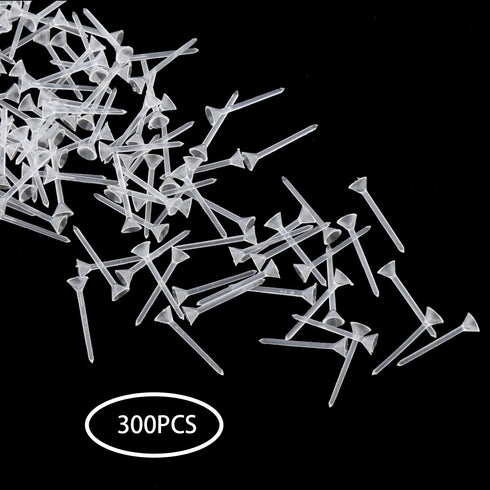 2Packs 150PCS/Pack Micro Landscape Ornaments Pin Stakes Terrarium Bonsai Cactus Moss Landscape Mini Plastic Pin Stakes for Figurines Miniature Fai...