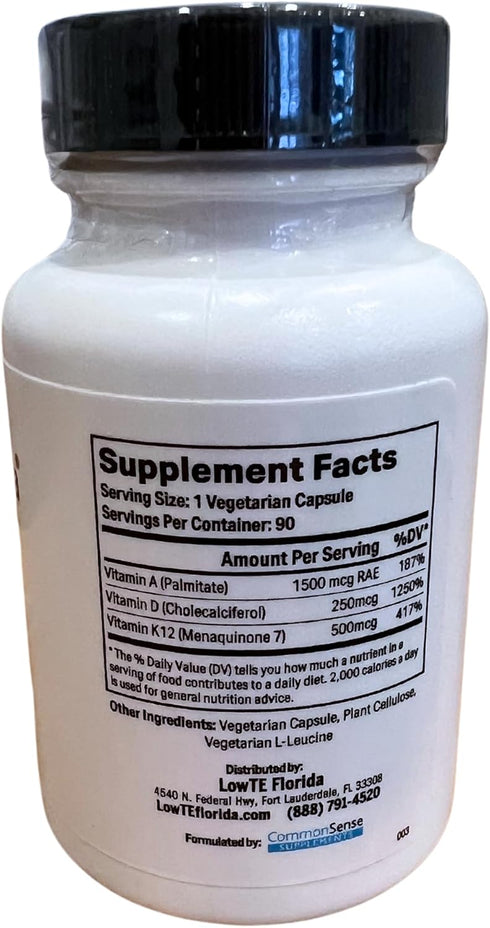 ADK 10-90 Capsules I Vitamin D3 K2 & A, Multivitamin Supplement for Stronger Bones, Teeth & Heart* and Normal Blood Pressure*, High Potency Vitami...