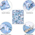 WAVEYU Cute 3 Ring Binder 1 Inch Ring with Letter Size Interior Pockets for School Office Supplies, Blue Flower...