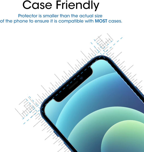 amFilm Glass Screen Protector Compatible with iPhone 12 Mini 5.4" Display, 2020, with Easy Installation Tray, Tempered Glass, 3 Pack...