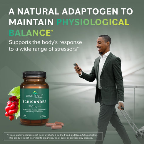 Schisandra Supplement - Stress Management Support - 500 mg, 60 Count...