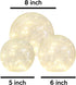 Crackle Globe LED Lamp Battery Operated, Lighted Glass Orb for Festival Christmas Decoration, Gold Mercury Glass Ball Light for Living Room Indoor...