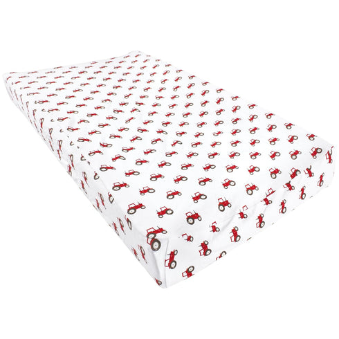 Hudson Baby Unisex Baby Cotton Changing Pad Cover, Tractor and Cow, One Size...