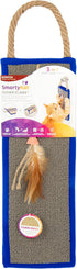 SmartyKat Clever Claws Carpet & Burlap Hanging Cat Scratch Mat - Brown/Gray with Blue Trim, One Size...