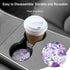 Purple Floral Cup Holders Car Coasters Set for Women Girl,Pretty Design Keep Cup Holders Clean and Dry,Drink Cup Car Holder Coasters with A Finger...
