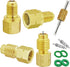 Boltigen R1234YF Refrigerant Tank Adapters, R12 to R1234YF Adapter Connector, 1/2 LH to 1/4 Flare R1234YF Vacuum Pump Adapter Fittings with Valve ...