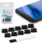 USB-C Dust Plugs (10-Pack) - Compatible w/iPhone 15, Galaxy S24-S20, Pixel, MacBook, iPad, Switch & All Type-C Ports - Incl. PortPlugs Cleaning Br...