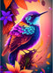 SENQAO Hummingbird Diamond Painting Kits for Adults, Flowers Full Drill Diamond Dots Paintings for Beginners, Round 5D Paint with Diamonds Picture...