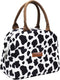 Insulated Lunch Bag Reusable Lunch Box Lunch Cooler Tote Bag for Women Men Adults Work Picnic (Cow Print)...
