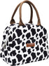 Insulated Lunch Bag Reusable Lunch Box Lunch Cooler Tote Bag for Women Men Adults Work Picnic (Cow Print)...