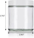 4 oz / 120 ml Clear Thick Glass Straight Sided with White Smooth Lid (12 pack) + Small Glass Balm Jar...
