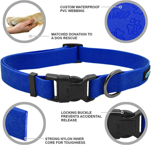 Max and Neo Waterproof NEO Collar - We Donate a Collar to a Dog Rescue for Every Collar Sold (Small, Black)...