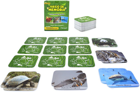 Menique, Juego de Memoria de Animales Salvajes en español. Wild animals Memory Matching game in Spanish....
