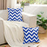 Outdoor Throw Pillow Covers 18×18 Inch, 2 Pack Waterproof Striped Throw Pillow Cases, Decorative Outdoor Couch Pillow Covers for Cushion Patio Por...