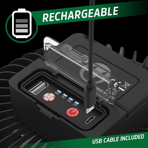 ENERGIZER LED Camping Lantern with Tent Fan S500 PRO, Rechargeable Camping Fan Light with Hanging Hook for Camping, Hiking, Hurricane, Emergency (...