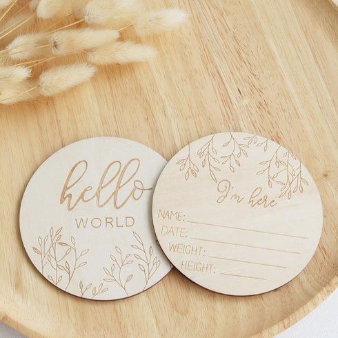 LifeTree Muslin Swaddle Blankets, Muslin Baby Boy Swaddle Blanket and Hat Set with Birth Announcement Card, Newborn Unisex Neutral Receiving Blank...