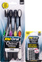 Charcoal Whitening Soft Brushes 4ct with 80 Count Charcoal Floss Picks...