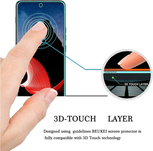 beukei (3 Pack) Designed for Motorola Think Phone (2023) Screen Protector Tempered Glass, Touch Sensitive,Case Friendly, 9H Hardness...