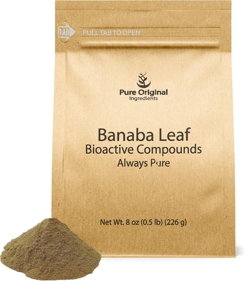 PURE ORIGINAL INGREDIENTS Banaba Leaf Powder (8 oz) Always Pure, No Fillers or Additives, Non GMO...
