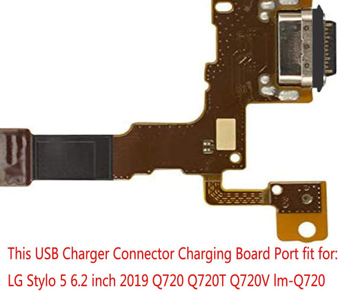 Stylo 5 Type c Charger Port Repalcement Charging Dock Flex Cable Parts for LG Stylo 5 Q720 All Version...
