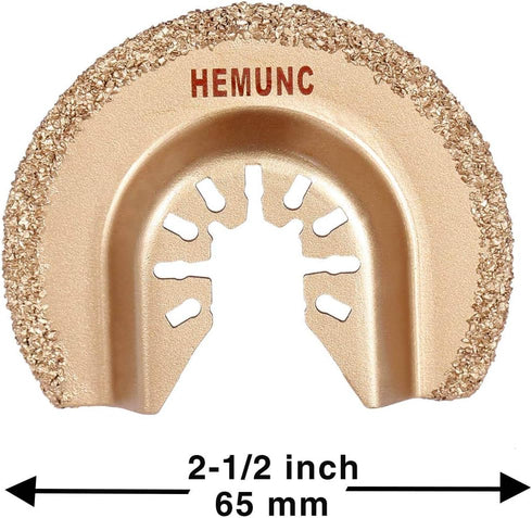 Oscillating Tool Blades, HEMUNC 5pcs Universal Semicircle Carbide Oscillating Multitool Saw Blades Accessories kit Compatible with Dewalt Dremel R...