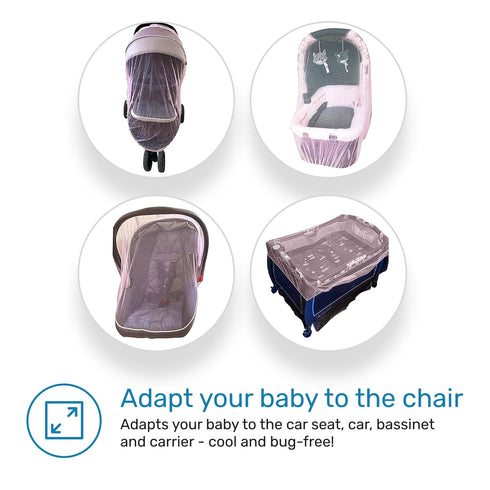 Enovoe Pink Mosquito Net for Baby Stroller - Durable Cover for Cribs, Bassinets, Cradles & Playards...