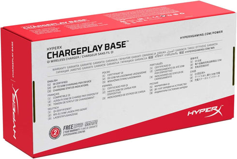 HyperX Chargeplay Base - Qi Wireless Charger, Qi Certified, Dual Wireless Charging Pads Charge Up to Two Devices, Battery Indicators, AC Wall Adap...