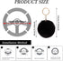 4PCS Set Fluffy Steering Wheel Covers with Handbrake Cover&Gear Shift Cover&Plush Keychain Furry Steering Wheel Cover for Women Girl Fashion Warm ...