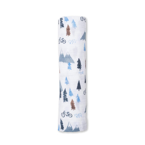 lulujo Baby 100% Cotton Muslin Swaddle Blanket, 47 x 47-Inches, Mountain Top...