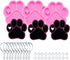 3pc Shiny Paw with Heart Resin Silicone Mold, Dog Paw Print Keychain Mould Crafts Epoxy Resin with 10PC Key Ring(DY0292+DY0292+DY0292)...