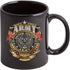 Erazor Bits Coffee Cup with Army Men - American Soldier Gold Shield Logo on a Stoneware Mug (Single)...