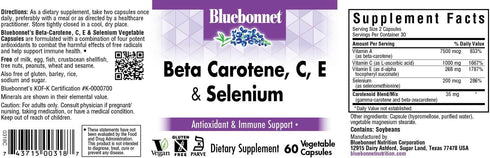 BlueBonnet Beta Carotene C and E Plus Selenium Vegetarian Capsules, 60 Count...