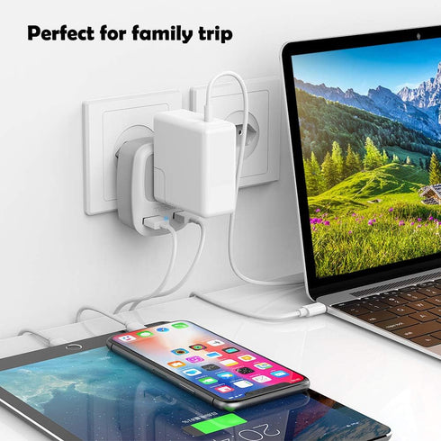 TESSAN Switzerland Travel Power Adapter, Type J Travel Plug Adapter with 2 USB & 1 American Grounded Outlet, Adaptor for US to Switzerland, Liecht...