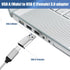 USB A to USB C Adapter (2 Pack), USB Male to Type C Female, High Speed Data Transfer, Fast Charging, Compatible with Type C Cables, Laptop, Deskto...