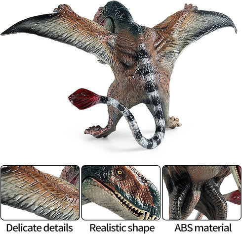 Pterodactyl Dinosaur Action Figures Realistic Flying Toy | Movable Mouth | Pteranodon Dino Toys | Pterosaur Model Toys | Cake Toppers Dinosaur Toy...
