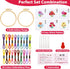 ZOIIWA 6PCS Cross Stitch Kits for Beginners DIY Embroidery Kit for Kids Adults Mother's Day Birthday Gift Spring Summer Flower Needlepoint Pattern...
