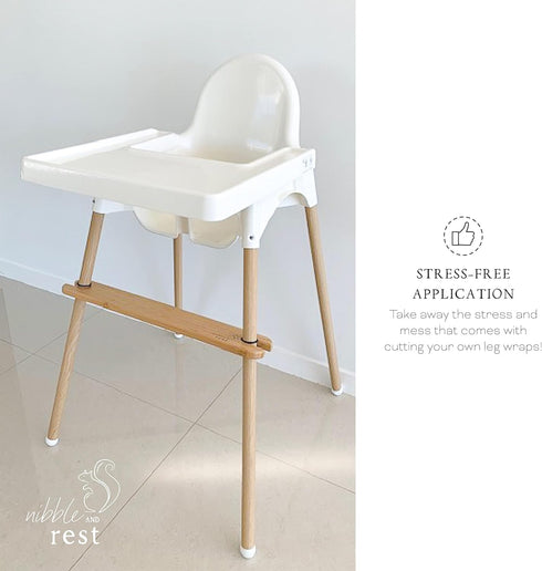 Highchair Decorative Leg Wraps, Bamboo Style, Highchair Accessories, Compatible with IKEA Antilop Highchair, includes 4 Pre-Cut Adhesive Strips...