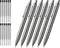 6 Pcs Retractable Metal Ballpoint Pens, for Gift, Business, Office, 1.0mm Medium Point Black Ink, 12 Extras Replaceable Metal Refills - Stainess S...