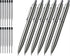 6 Pcs Retractable Metal Ballpoint Pens, for Gift, Business, Office, 1.0mm Medium Point Black Ink, 12 Extras Replaceable Metal Refills - Stainess S...