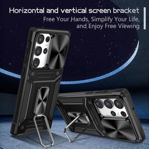 Galaxy S23 Ultra Case for Samsung Galaxy S23 Ultra Case with Kickstand Slide Camera Cover Military Grade Protection Shockproof Case for Galaxy S23...