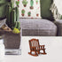 NUOBESTY Doll House Rocking Chairs Wooden Miniature Chairs Dollhouse Furniture Ornament Decor for Dollhouse Accessories Brown...