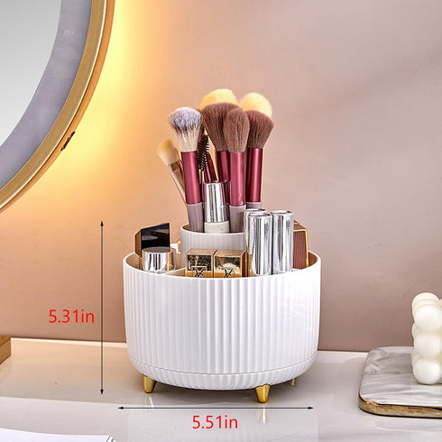 Desk Pencil Pen Holder, 5 Slots 360°Degree Rotating Pencil Pen Organizers for Desk, Desktop Storage Stationery Supplies Pencil Cup Pot for Office ...