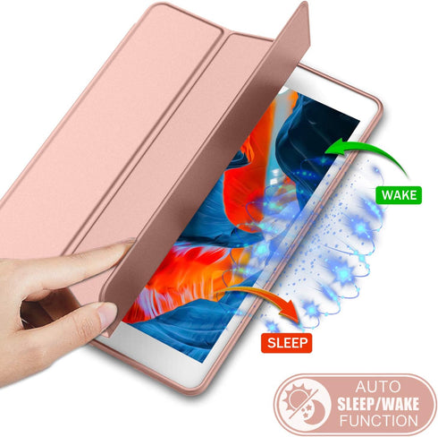 iPad 9th Generation Case 2021/iPad 8th Generation Case 2020 10.2 Inch with Pencil Holder, iPad 7th Gen 2019 Case with Soft Baby Skin Silicone Back...