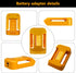 2Pcs for Dewalt Battery USB Charger Adapter, Battery Holder for Dewalt 20V DCB200 DCB201, with Type-C and USB Fast Charging Adapter...